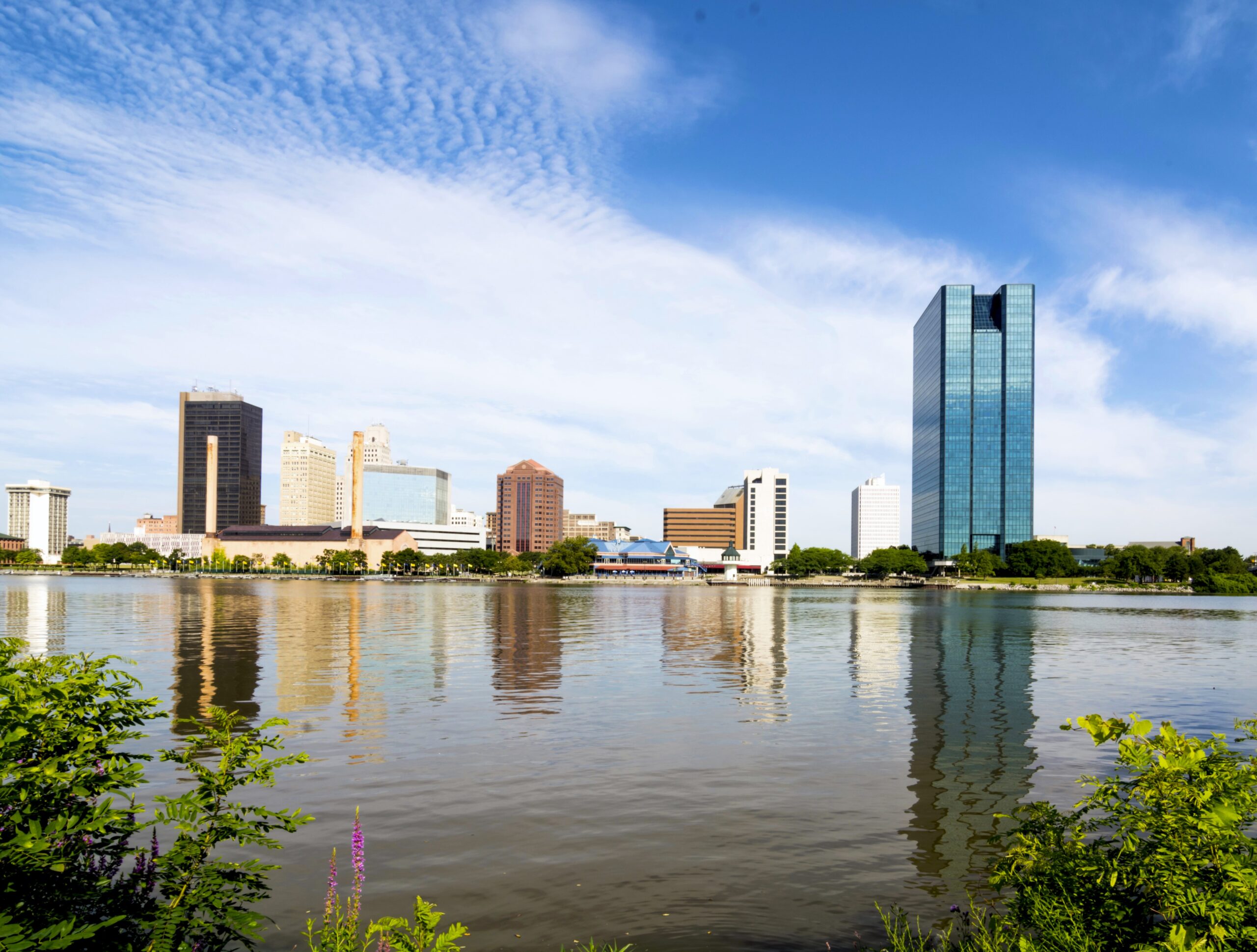 http://www.dreamstime.com/stock-image-city-skyline-panoramic-view-downtown-toledo-ohio-s-across-maumee-river-beautiful-blue-sky-white-clouds-image32597531